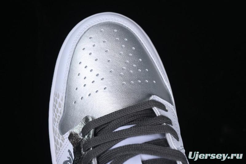 Nike Air Jordan 1 Low AJ1 Snake Year Custom Low-Top Culture Basketball Shoes - 553558-152