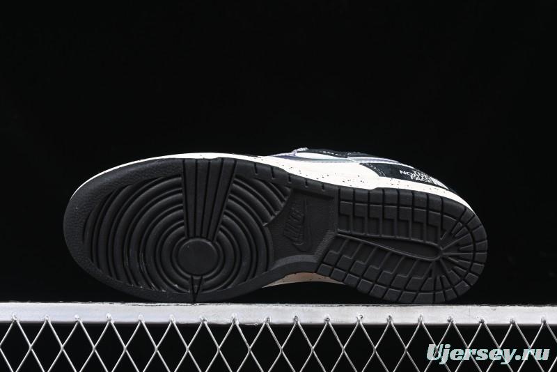 Nike SB Dunk Low The North Face Collaboration Beige Black Iridescent Swoosh Anniversary Custom Low-Top Casual Skate Shoes - DM6868-018