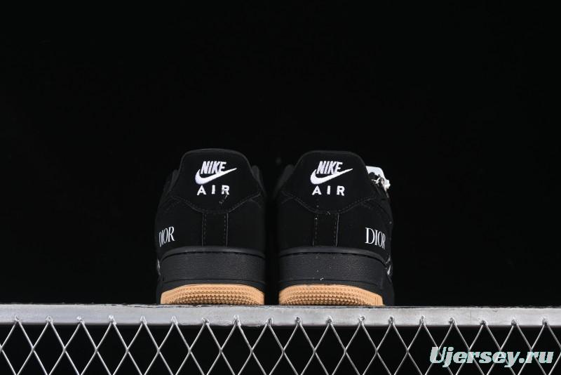 Nike Air Force 1 '07 Low Dior Collaboration Black Gum Knit Casual Sneakers - KK1988-058