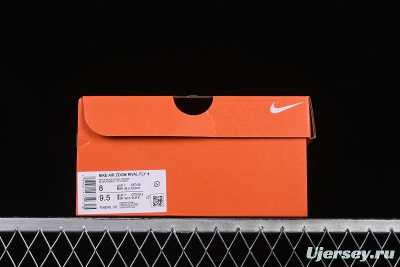 Nike Zoom Rival Fly 4 Lightweight Responsive Running Shoes with Flyknit and React Technology - FV6040-101