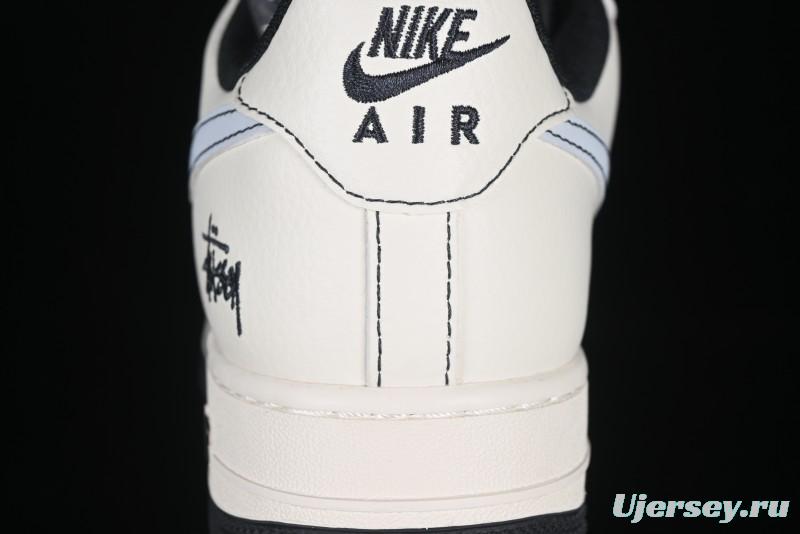 Nike Air Force 1 '07 Low Stussy Collaboration Embroidered Mini Swoosh Casual Sneakers - XZ6188-630