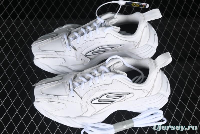 Balenciaga Monday Leather Round Toe Lace-Up Low-Top Lifestyle Sneakers - WDTSC9110