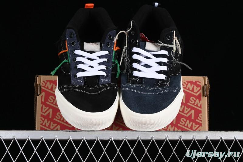 Vans Knu Skool Dragon Whisker Black Blue Slip-Resistant Cushioned Casual Low-Top Sneakers - VN0AUAK335