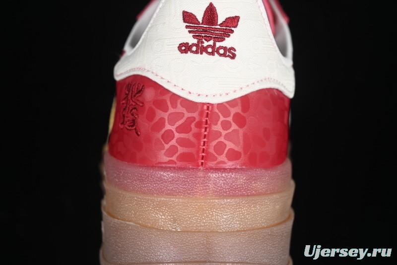 Adidas Originals Gazelle Bold JQ5977 Snake Year Limited Edition Three Stripes Platform Sneakers with Non-Slip耐磨 Low-Top - JQ5977