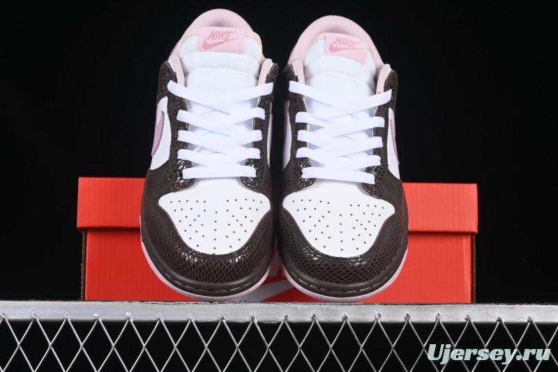 Nike Dunk Low Retro Sneakers in Grey Purple Snakeskin Leather - HV6932-299
