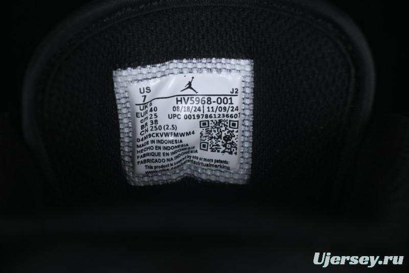 Nike Air Jordan 1 Low AJ1 Basketball Shoes in Black and White Canvas and Leather - HV5968-001