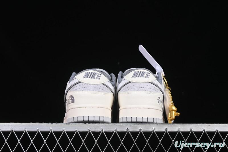 Nike SB Dunk Low The North Face Year of the Snake Light Grey Hook Anniversary Custom Low-Top Casual Skate Shoes - DM6868-007