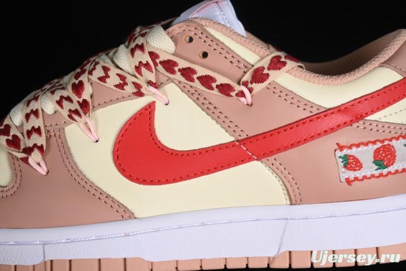 Nike Dunk Low SB Christmas Gift Strawberry Cake Casual Sneakers with Dual Laces - DD1503-118