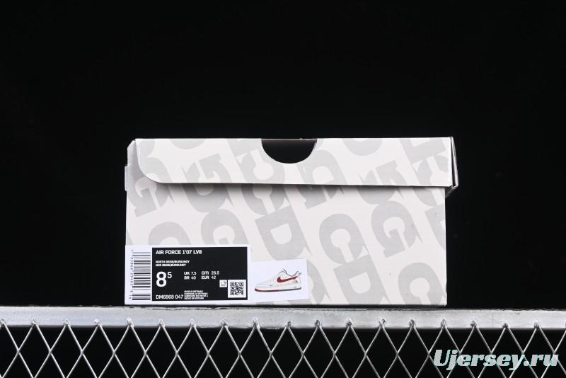 Nike Air Force 1 '07 Low The North Face Collaboration Beige Red Casual Sneakers - DM6688-047
