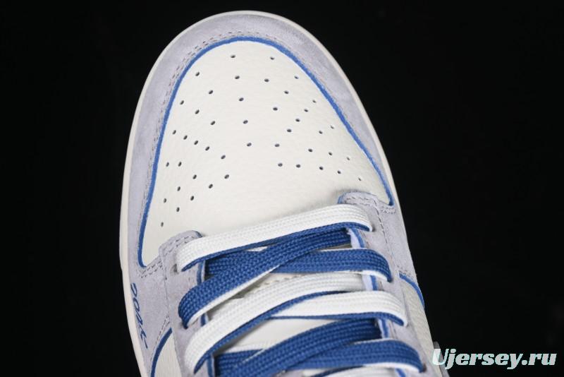 Nike SB Dunk Low Stussy Year of the Snake Collaboration Light Blue Silver Swoosh Anniversary Custom Low-Top Casual Sneakers - DM6868-010