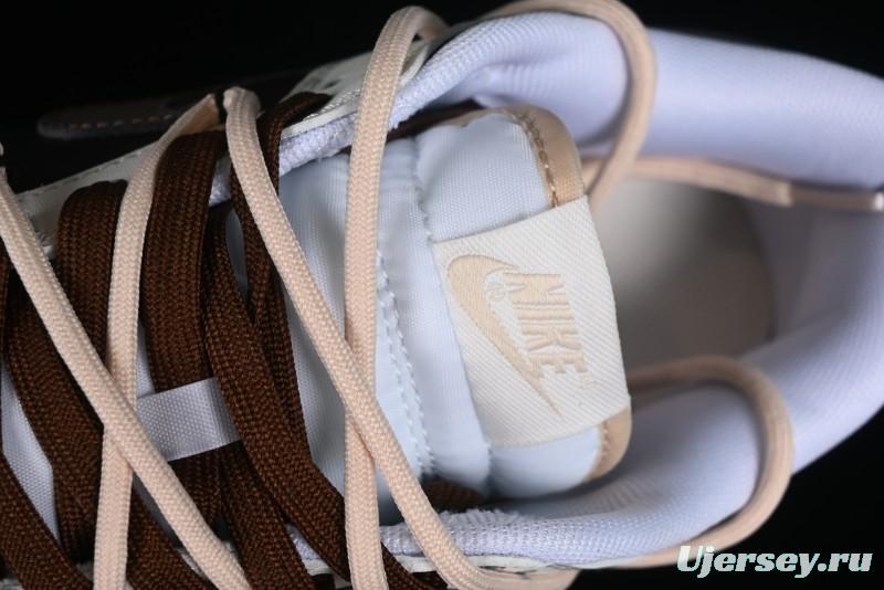 Nike Dunk Low Chestnut Letter High Street Black Brown Deconstructed SB Strap Low Top Casual Skate Shoes - DV0831-003