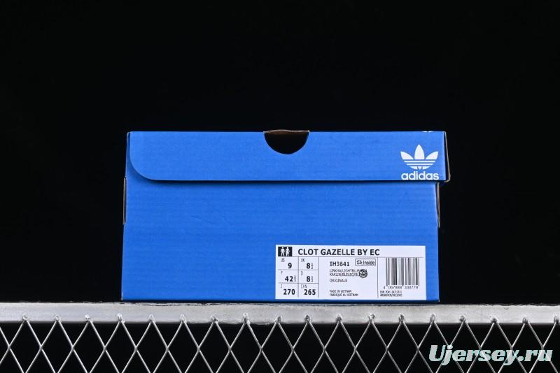 Adidas Clot x Originals Gazelle Indoor Retro Casual Slip-Resistant Wear-Resistant Low-Top Sneakers - IH3641