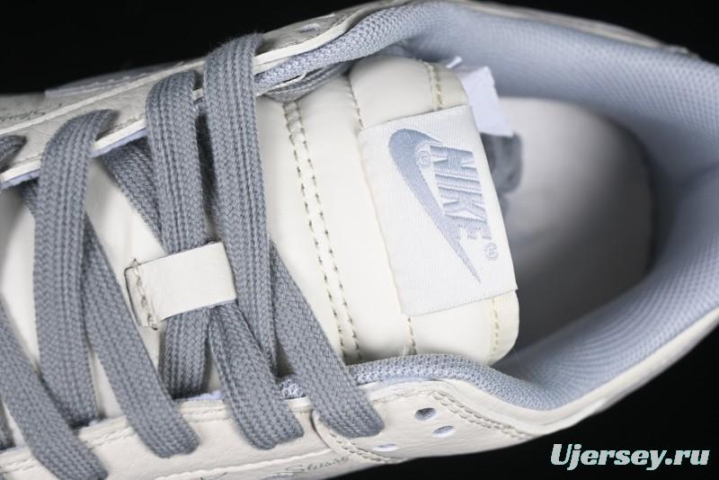 Nike SB Dunk Low Stussy Collaboration Light Grey Brushed Swoosh Anniversary Custom Low-Top Casual Sneakers - XX2025-608