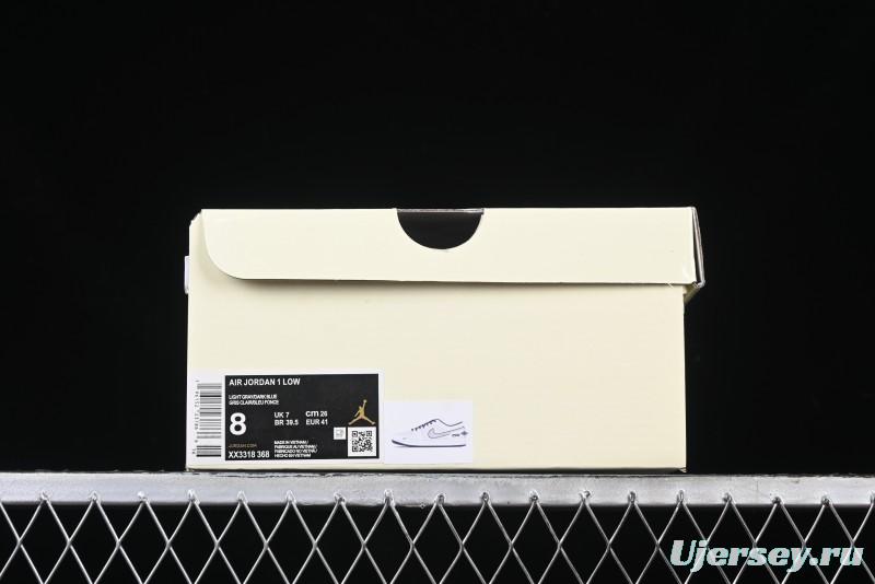 Nike Air Jordan 1 Low Supreme Collaboration - Shadow Swoosh Custom Retro Basketball Shoes - XX3318-368