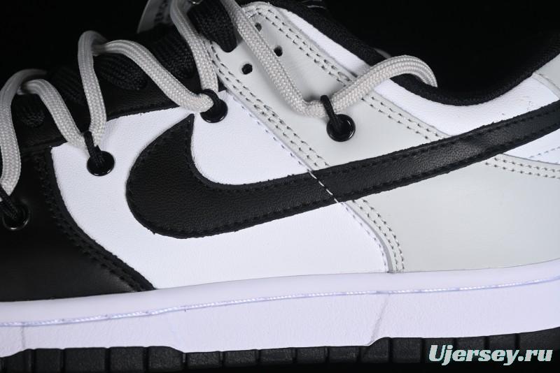 Nike Dunk Low Letter Panda Black Grey High Street Deconstructed SB Strap Low-top Casual Skate Shoes - CW1590-100