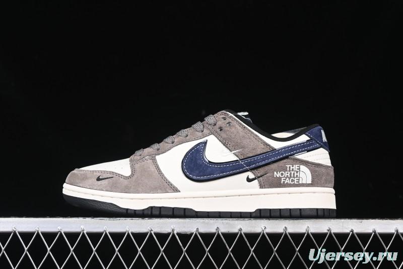 Nike SB Dunk Low The North Face Collaboration - Mysterious Grey Anniversary Edition Customized Low-Top Casual Skate Shoes - XS1086-006