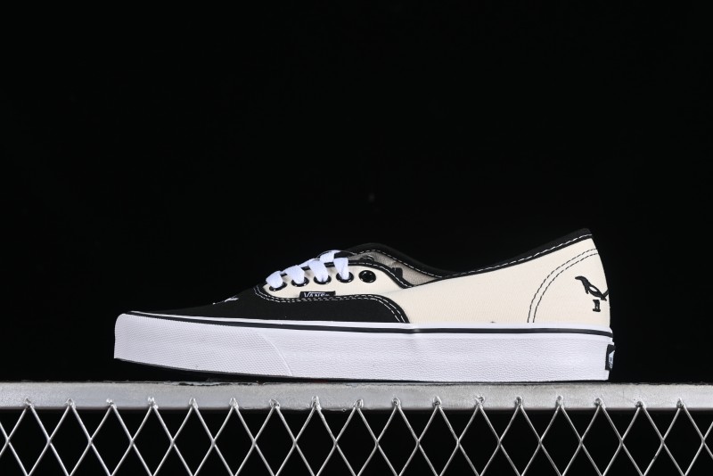 Vans Authentic Peace Dove Series Classic Canvas Patchwork Low-Top Skate Shoes - VN0009VBPB