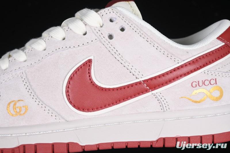 Nike SB Dunk Low Gucci Collaboration Red Snake Anniversary High-End Custom Low-Top Casual Sneakers - XX3168-111