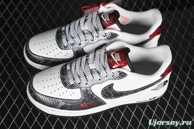 Nike Air Force 1 '07 Low The North Face Collaboration Year of the Snake Limited Edition Silver Snake Casual Sneakers - CH6336-521