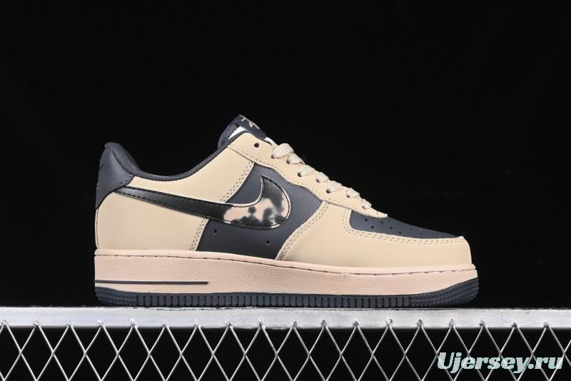 Nike Air Force 1 '07 Low Stussy Collaboration Grey Fog Swoosh Low-Top Casual Sneakers - KK1988-033