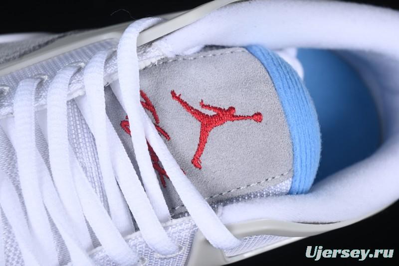 Nike Air Jordan 4 Remastered Retro Sneakers in White Blue - FQ7939-104