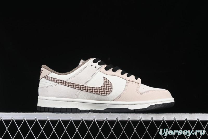 Nike SB Dunk Low Dior Collaboration Cream Coffee Floral Swoosh Anniversary Custom Low-Top Casual Sneakers - DJ2024-097