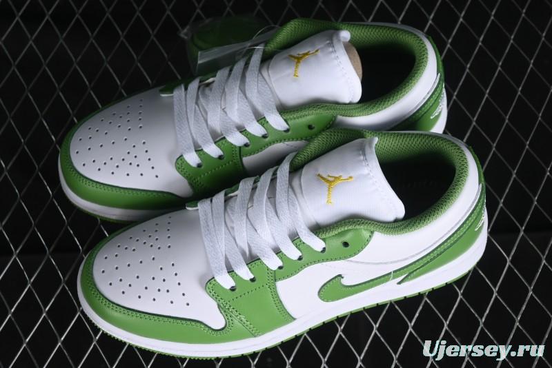 Nike Air Jordan 1 Low AJ1 White Green Low Top Lifestyle Basketball Shoes - HF4823-100