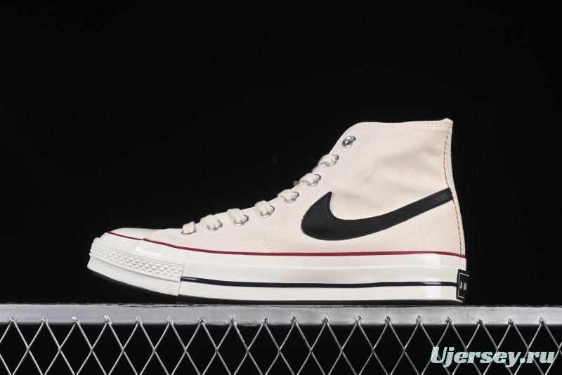 A Ma Maniere x Nike x Converse Chuck 70 High Top Sneakers with Leather and Velvet Swoosh Logo - A13388C
