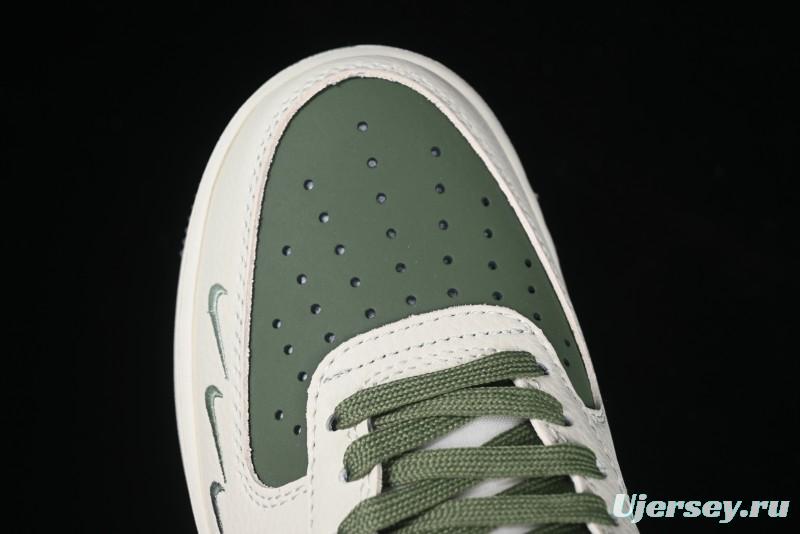 Nike Air Force 1 '07 Low The North Face Collaboration Beige Green Mini Swoosh Casual Sneakers - KK1988-043