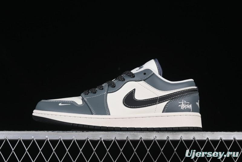 Nike Air Jordan 1 Low Stussy Collaboration Retro Basketball Shoes - XX3318-506
