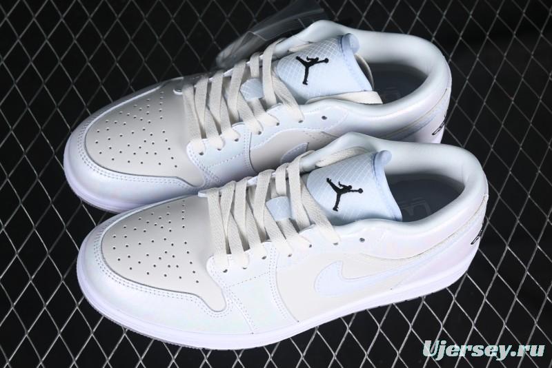 Nike Air Jordan 1 Low "Year of the Snake 2025" AJ1 Basketball Shoes with Iridescent Pearl Finish - HF4080-001