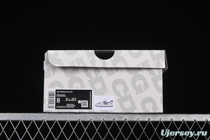 Nike Air Force 1 '07 Low The North Face Collaboration Patchwork Pigskin Red Tail Casual Sneakers - XZ6188-649