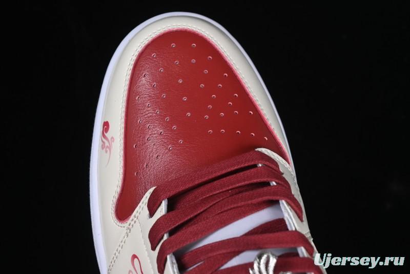 Nike Air Jordan 1 Low OG Retro Basketball Shoes Snake Year Limited Edition - 553558-132