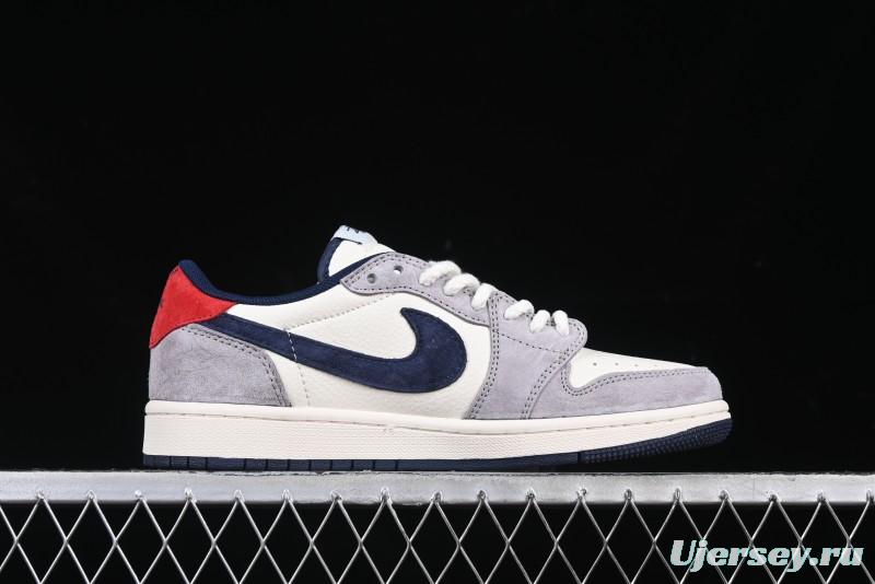 Nike Travis Scott x Fragment Design x Air Jordan 1 Low OG SP AJ1 Retro Sneakers - SJ2068-141
