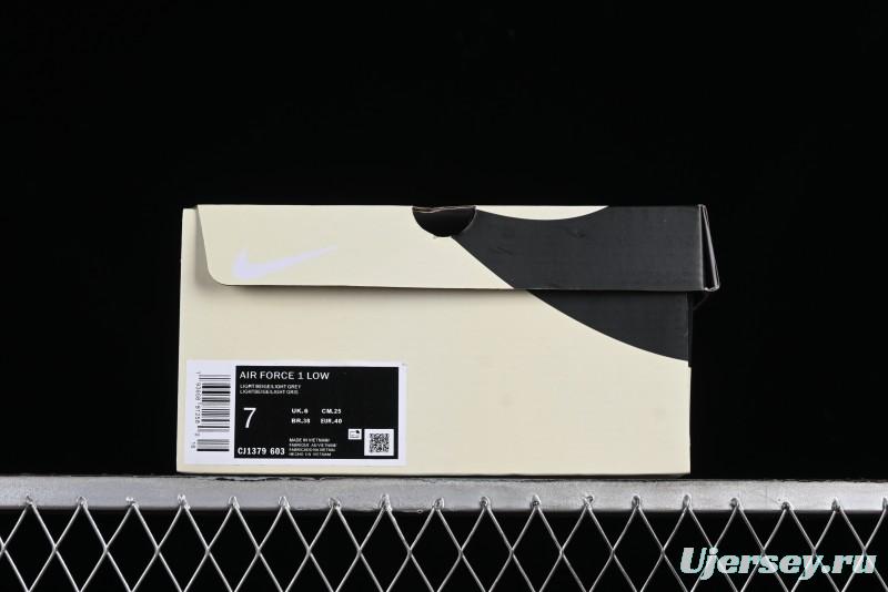 Nike Air Force 1 '07 Low Casual Sneakers with 3M Reflective Details and Full-Length Air Cushion - CJ1379-603