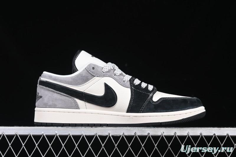 Nike Air Jordan 1 Low AJ1 The North Face Collaboration - Grey Black Toe Retro Basketball Shoes - XX3318-512