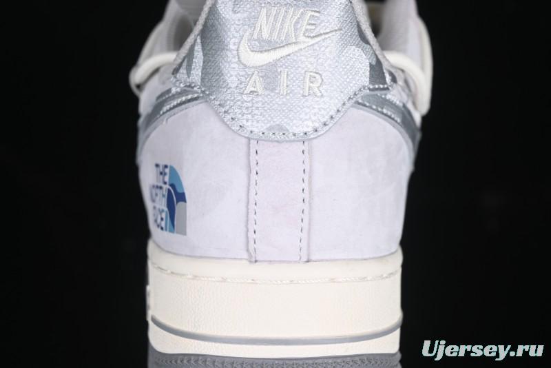 Nike Air Force 1 '07 Low The North Face Collaboration Silver Swoosh Drawstring Casual Sneakers - DM6688-016
