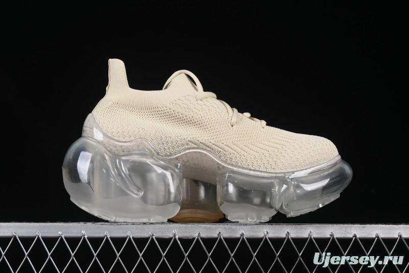 Grounds Big Bubble High Platform Sneakers in Cream White - AJE5