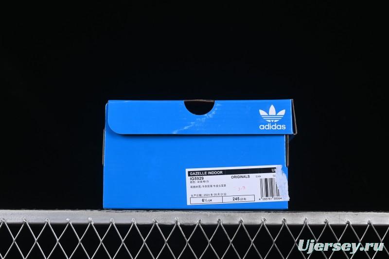 Adidas Gazelle Indoor Originals Retro Casual Slip-Resistant Wear-Resistant Low-Top Sneakers - IG5929