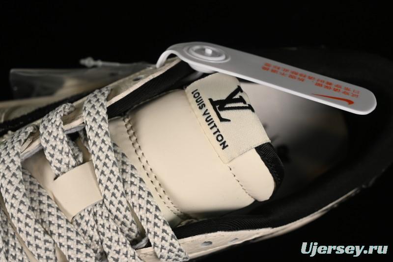 Nike Air Jordan 1 Low OG SP Travis Scott x Fragment Design Black Denim Print Casual Sneakers - SJ2068-005