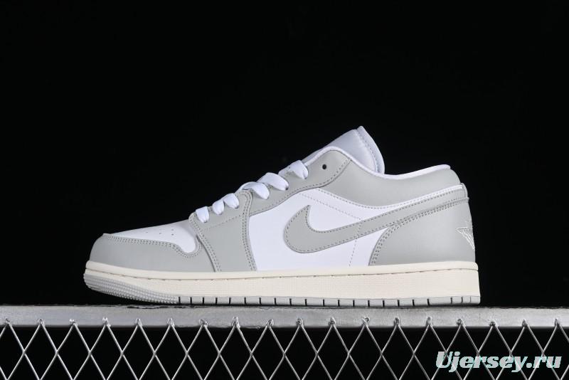 Nike Air Jordan 1 Low AJ1 White Grey Low-Top Lifestyle Basketball Shoes - DC0774-103