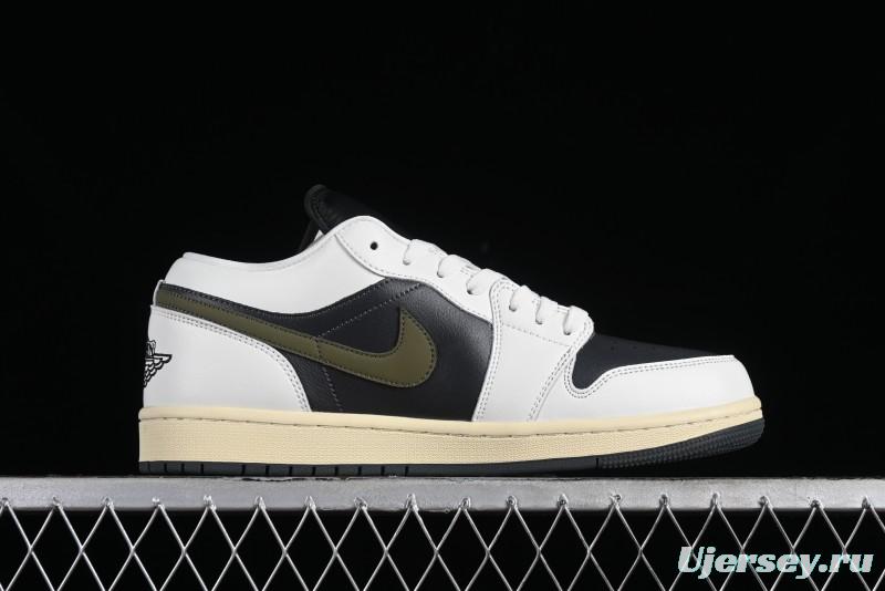 Nike Air Jordan 1 Low AJ1 Custom Black Green Low-Top Culture Casual Sneakers - DC0774-001