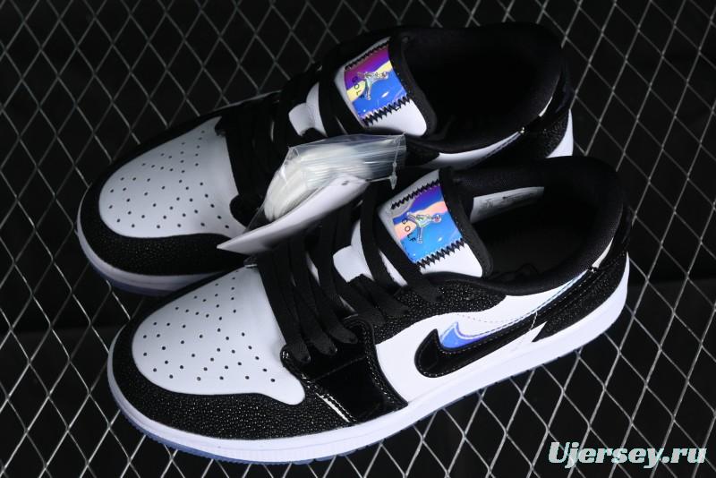 Nike Air Jordan 1 Low Golf AJ1 Golf Shoes with Laser Leather Black Double Hook - FZ4159-100