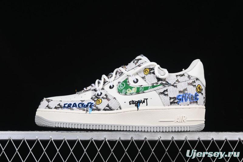 Nike Air Force 1'07 Low Hip Hop MLB Casual Lace-Up Sneakers - BD0077-333