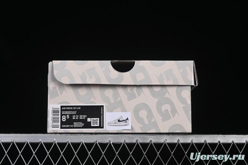 Nike Air Force 1 '07 Low The North Face Collaboration Grey Blue Swoosh Casual Shoes - XZ6188-745