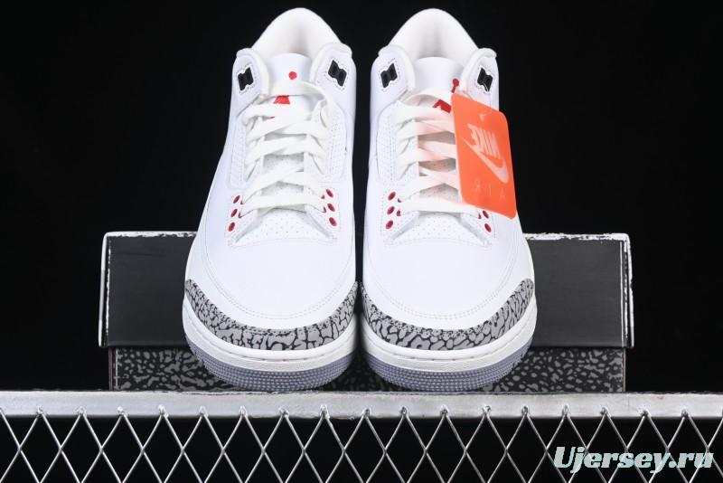 Nike Air Jordan 3 Retro White Cement Reimagined Basketball Shoes - DN3707-100
