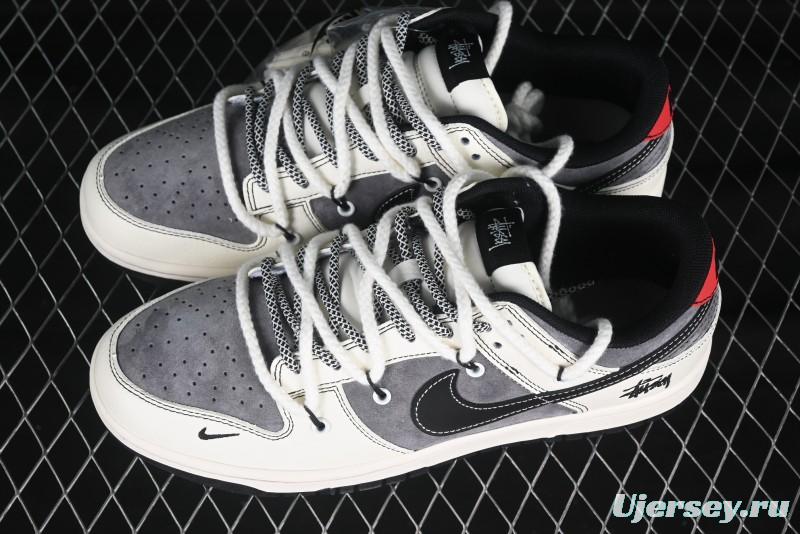 Nike SB Dunk Low Stussy Anniversary Edition Customized Low-Top Casual Skate Shoes - YX5066-208