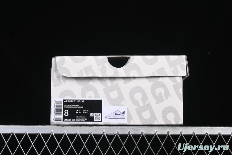 Nike Air Force 1 '07 Low The North Face Collaboration Embroidered Splash Design Casual Sneakers - DM6688-006