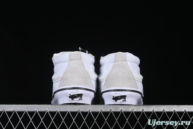 Vans HommeGirls x Sk8-Mid Fashion Casual Mid-Top Suede Skate Shoes with Bold Side Stripes - VN000NBN2VZ