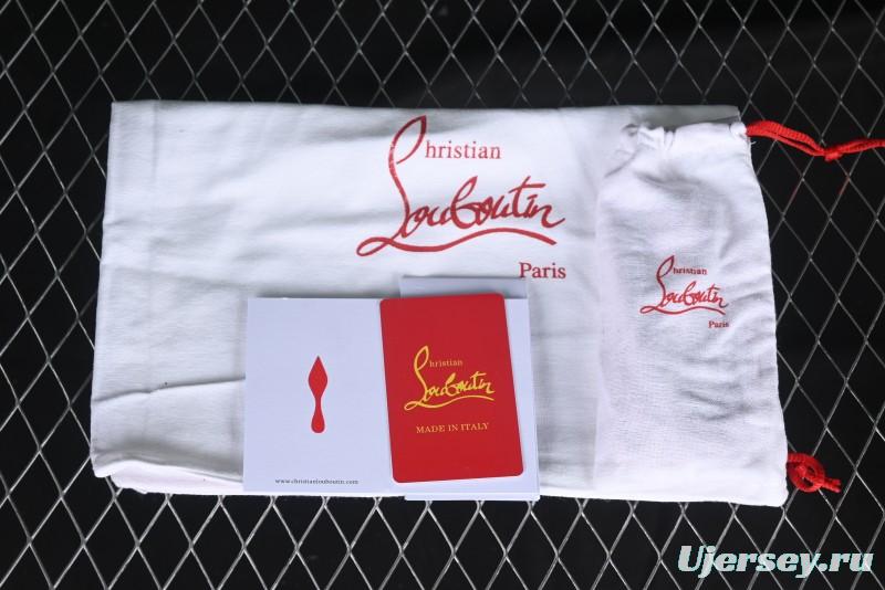 Christian Louboutin Funnyto Flat Comfortable Fashion Low-Top Sneakers in White Yellow Red - X.D4